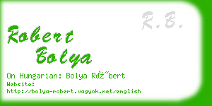 robert bolya business card